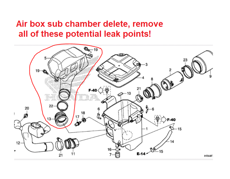 Honda Second AirBox (Resonator) Delete Plug