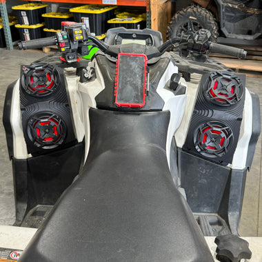 Can-Am Outlander Double Bluetooth ATV Speaker Pods - Fender Mounted
