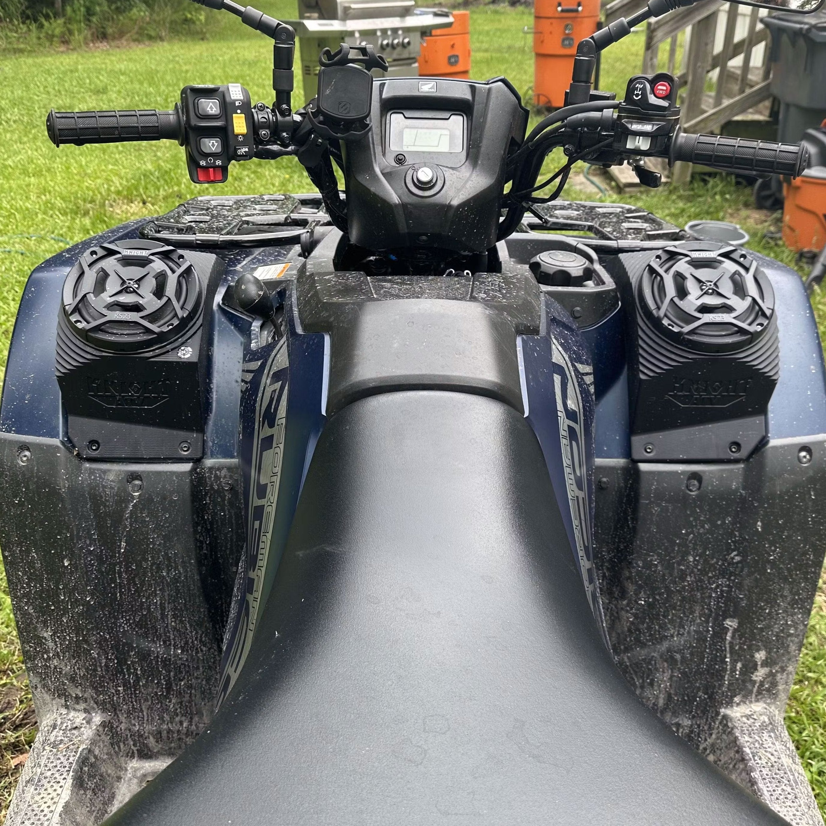 2014+ Honda Rancher, Foreman, Rubicon Bluetooth ATV Speaker Pods - Fender Mounted