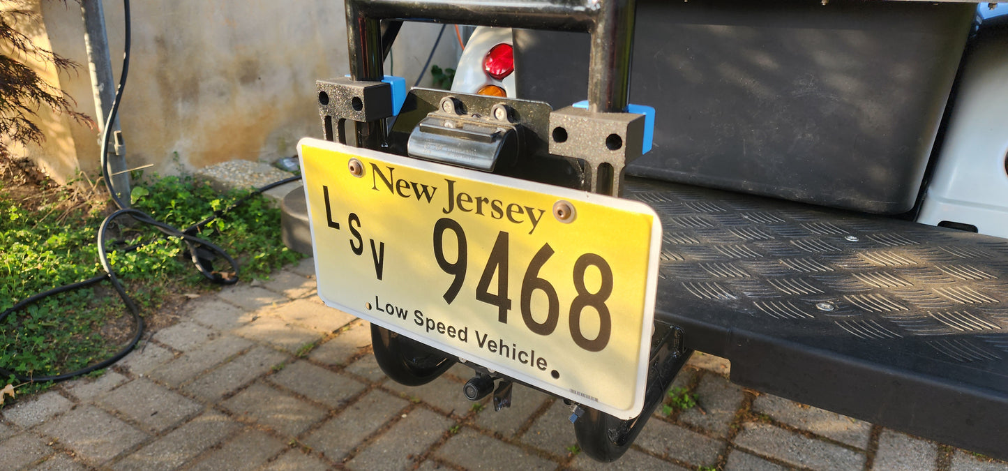 License Plate Mount for Golf Carts