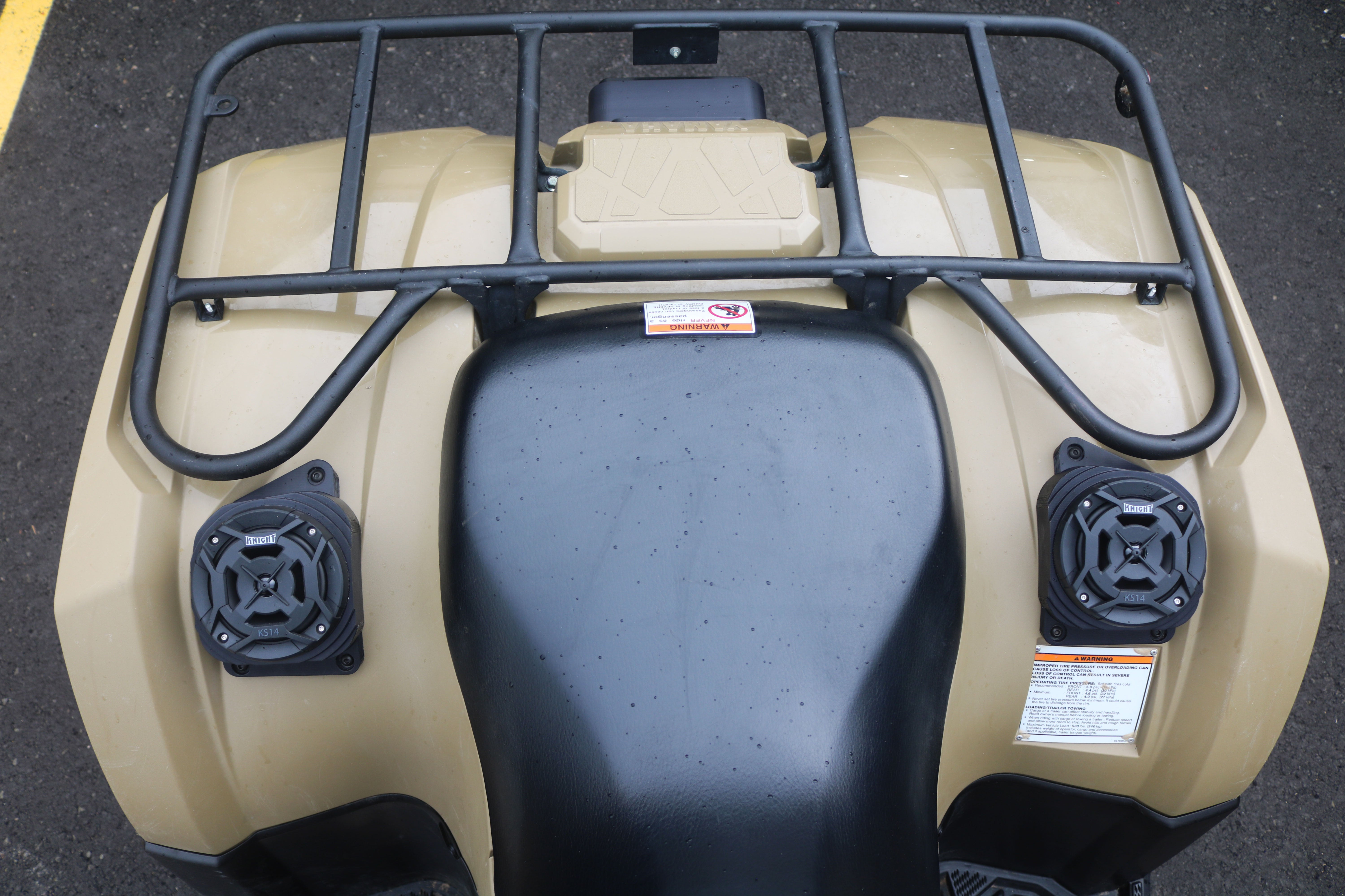 2018+ Yamaha Kodiak 450 Bluetooth ATV Rear Speaker Pod Add Ons - Rear Fender Mounted