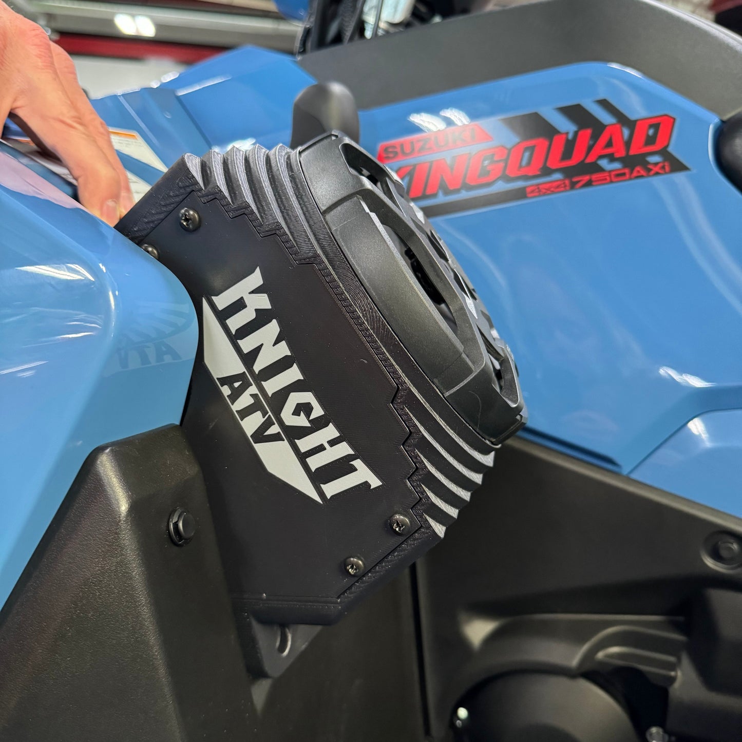 2019 to 2024 Suzuki King Quad 750 Bluetooth ATV Speaker Pods - Fender Mounted