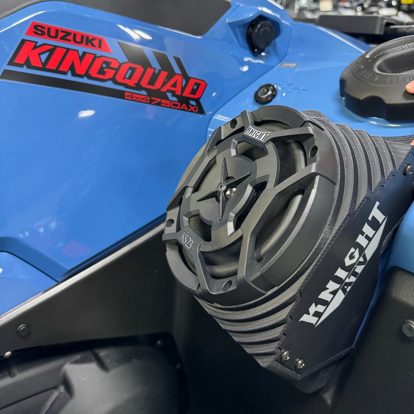 2019 to 2024 Suzuki King Quad 750 Bluetooth ATV Speaker Pods - Fender Mounted