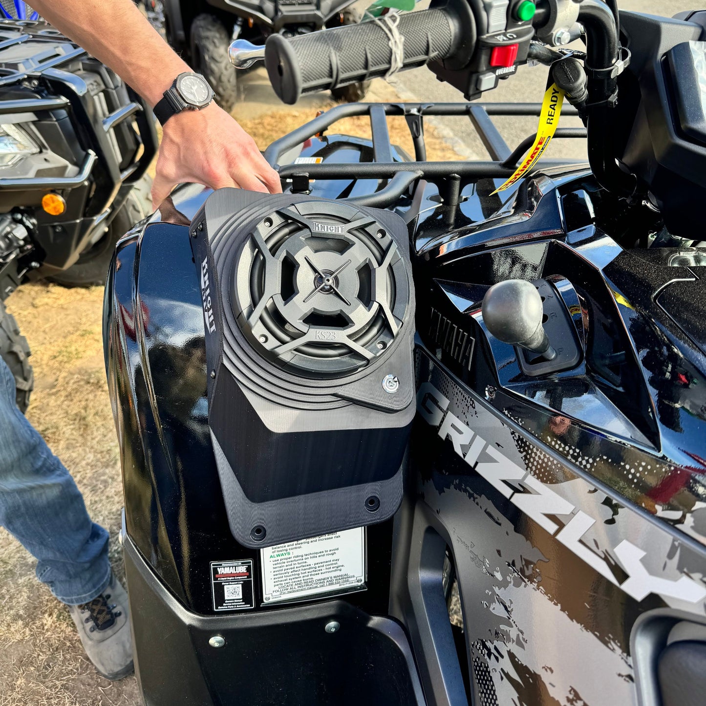 Yamaha Grizzly Bluetooth ATV Speaker Pods - Fender Mounted