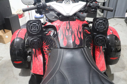 2012 Can-Am Spyder Dual 4 inch Speaker Side Pods