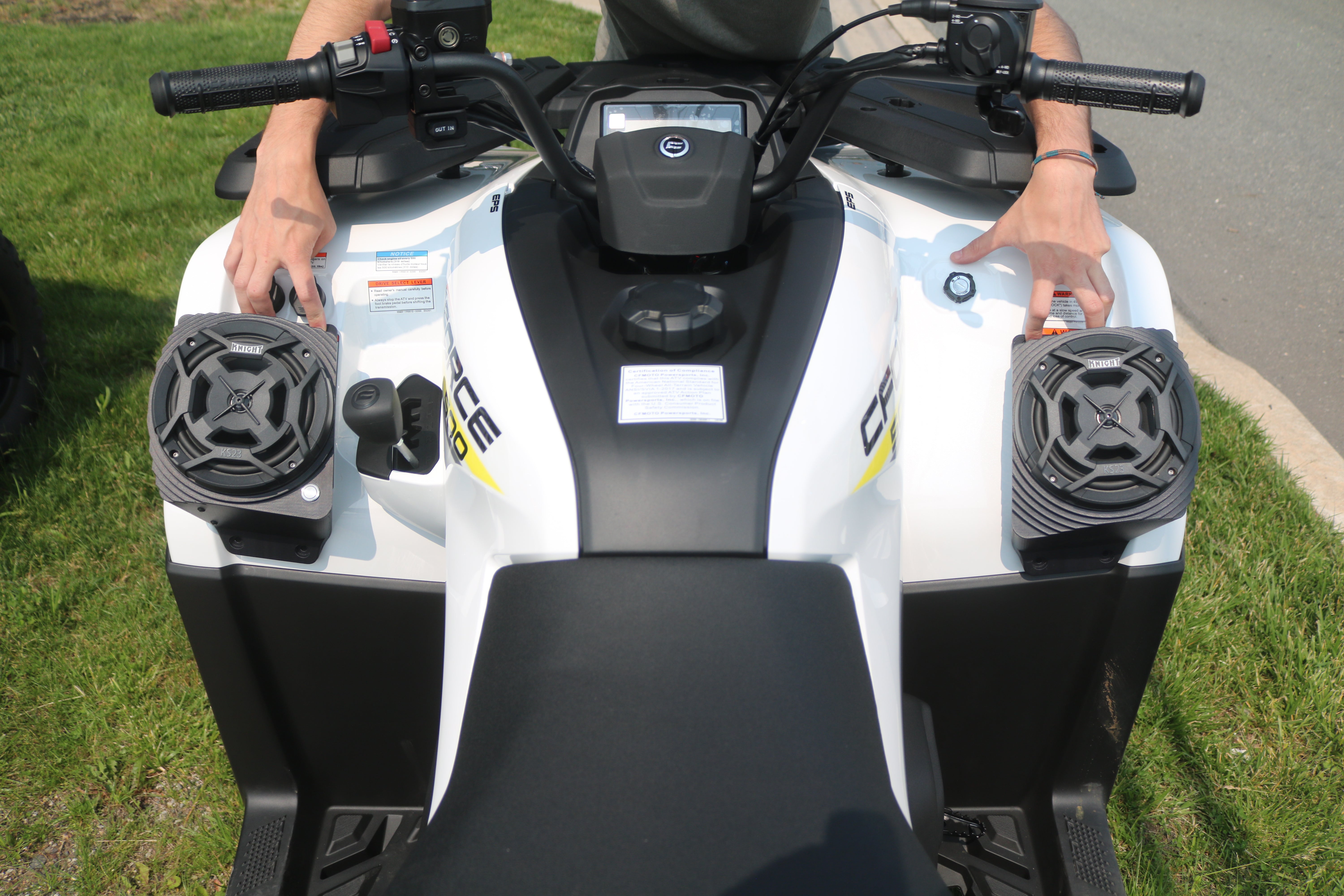 2022 to 2025 CFMOTO CForce 400/500 Bluetooth ATV Speaker Pods - Fender Mounted
