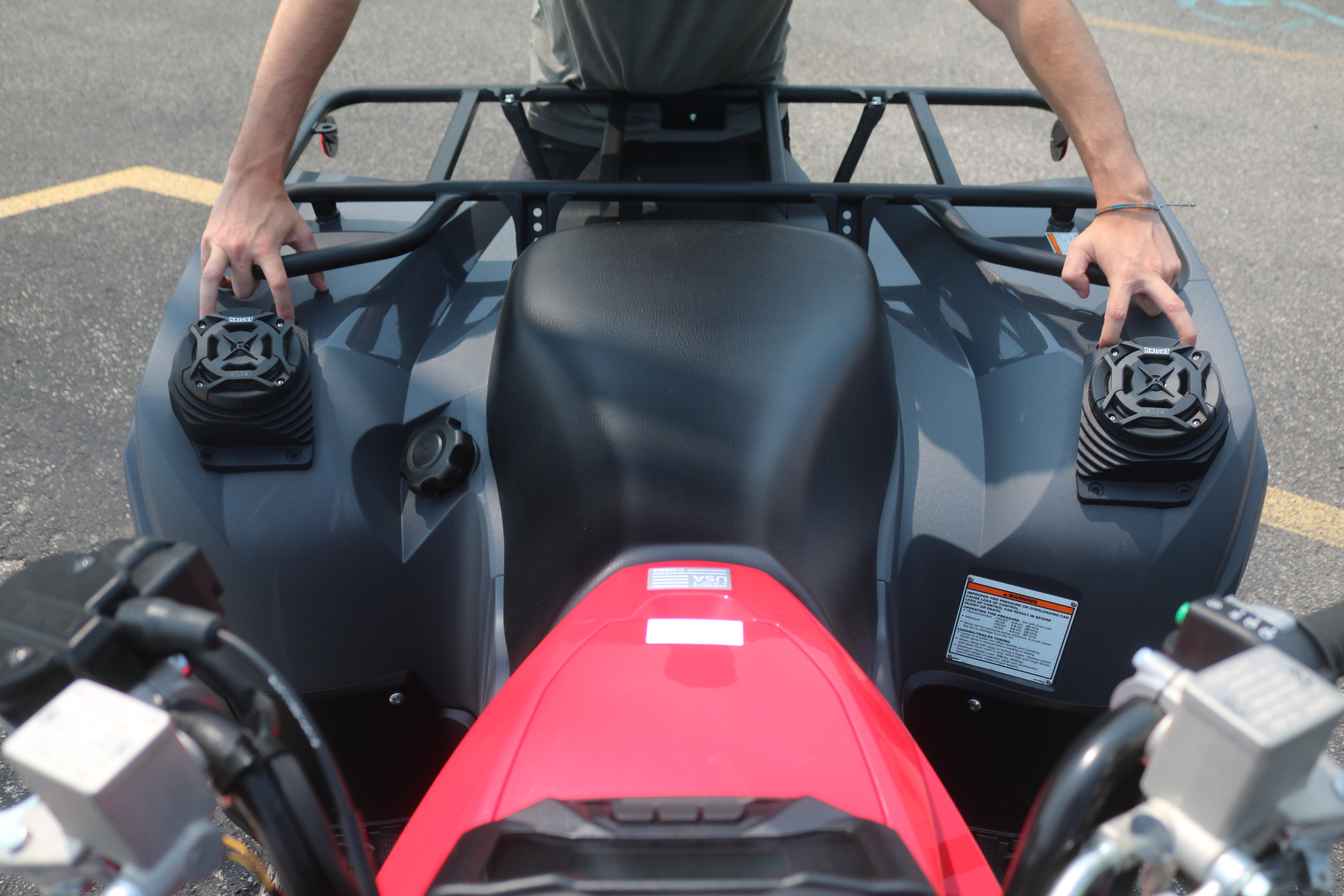 2016 to 2025 Yamaha Grizzly 700 Bluetooth ATV Rear Speaker Pod Add Ons - Rear Fender Mounted