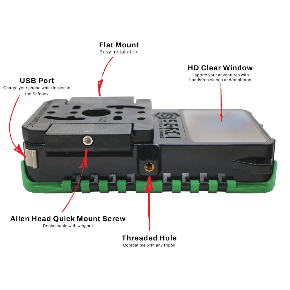 First Version - Phone Holder SafeBox with Flat Mount