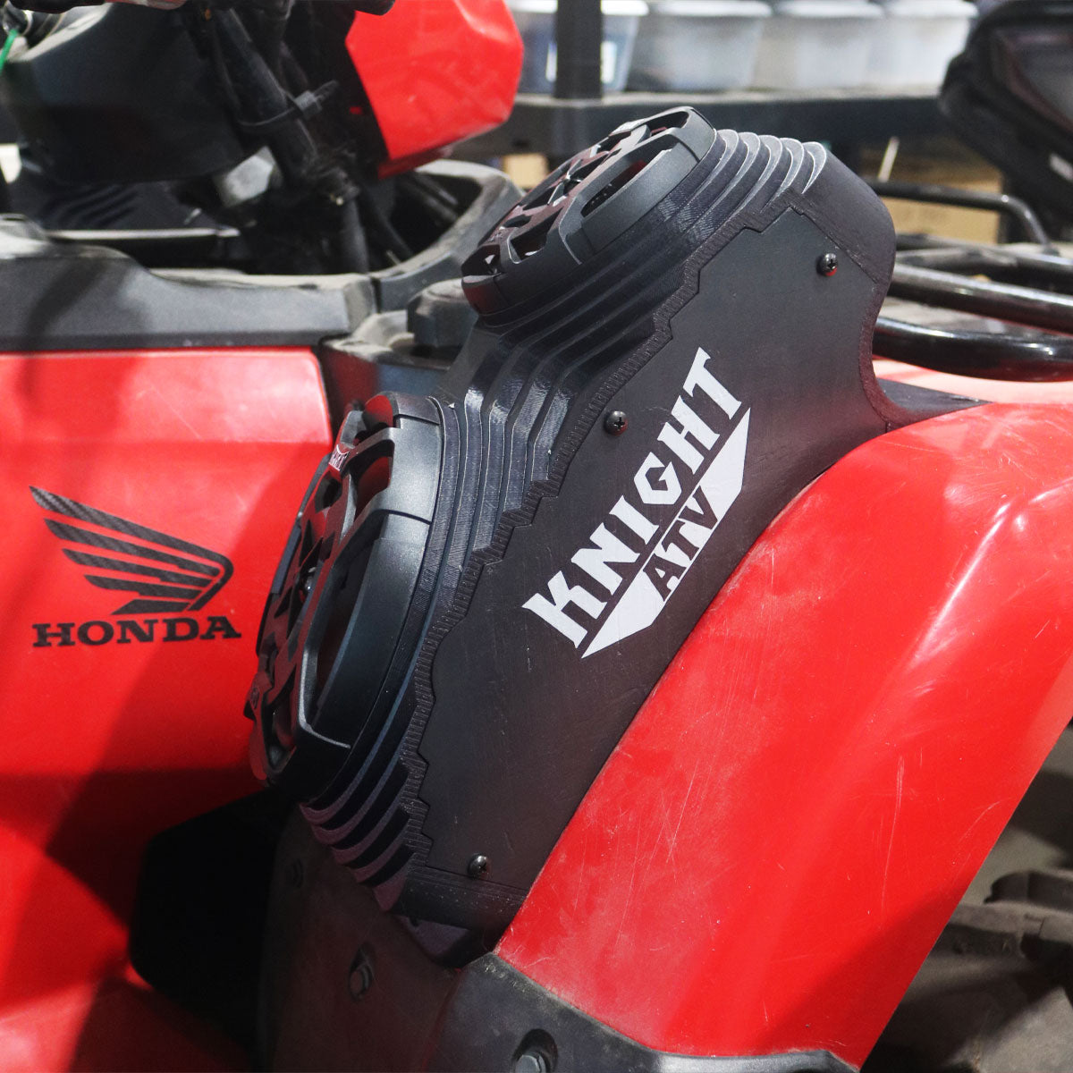 2014+ Honda Rancher, Foreman, Rubicon Double Bluetooth ATV Speaker Pods - Fender Mounted