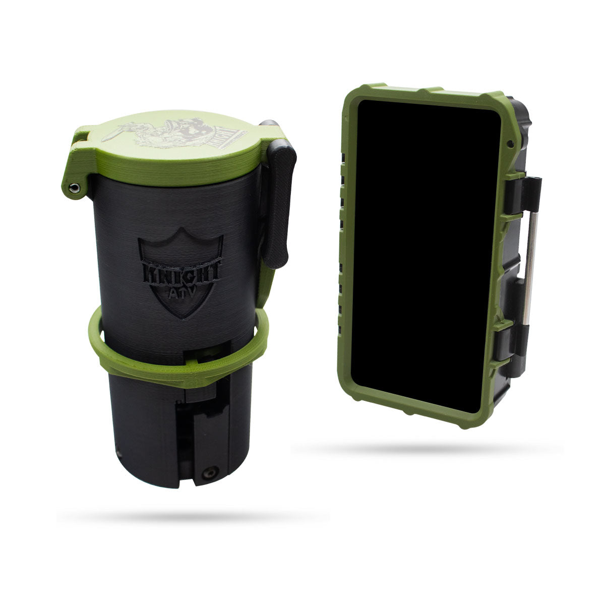 SafeBox phone holder & Knight Shield drink holder bundle