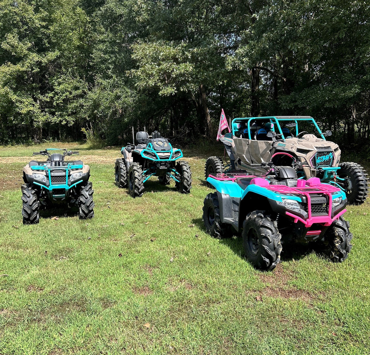 Gibby's fleet: Honda Ranchers, Can-Am Outlander and Polaris RZR