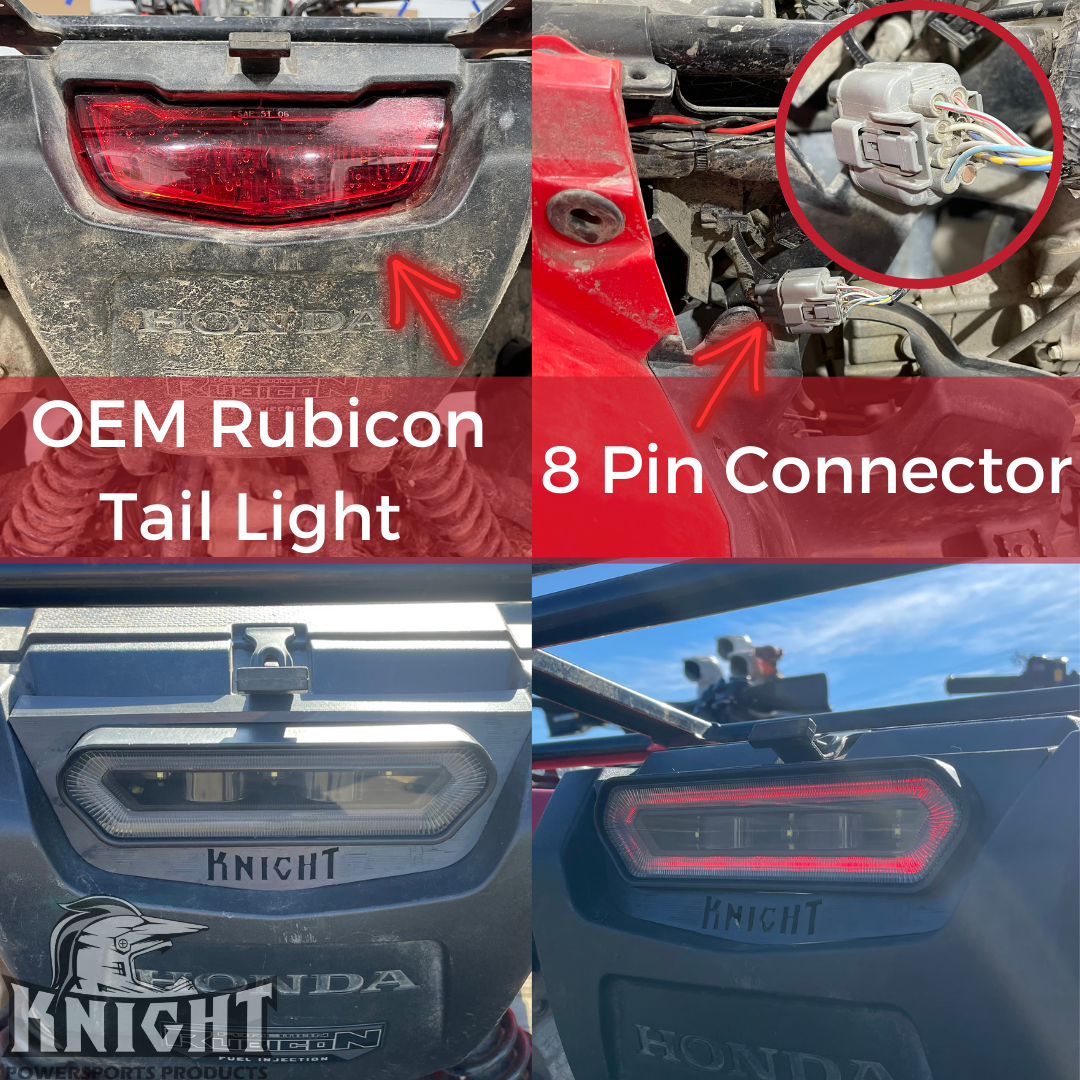 KICRY ATV LED Tail Light Aftermarket Taillight 5KM 8472C 10 00 Compatible With Yamaha Rhino Kodiak Grizzly Big Bear Bruin Wolverine Viking (1pcs Red Lens), Tail Light Assemblies Canada